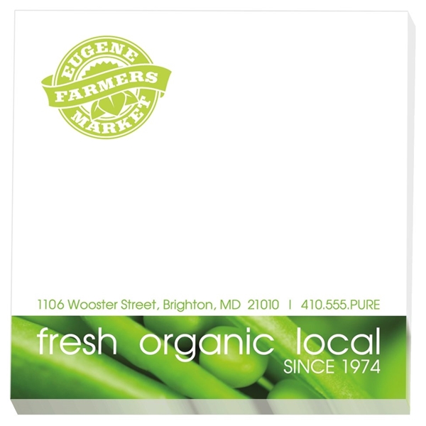 aerial view a white custom sticky note pads, image 21 of 29