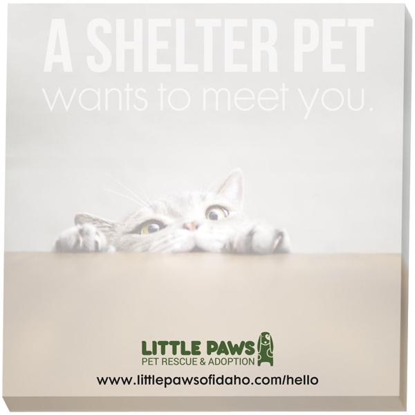 aerial view a white custom sticky note pads, image 24 of 29