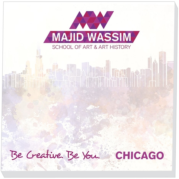 aerial view a white custom sticky note pads, image 26 of 29