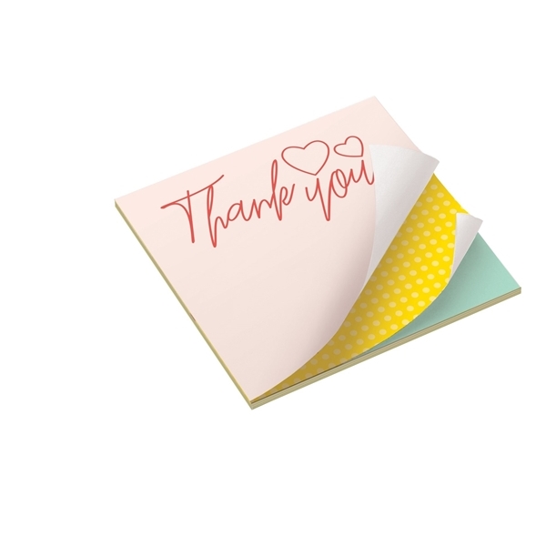 aerial view a white custom sticky note pads, image 9 of 29