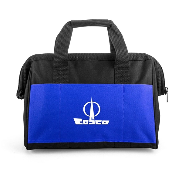 aerial view a blue durable fix - it tool storage bag, image 2 of 9