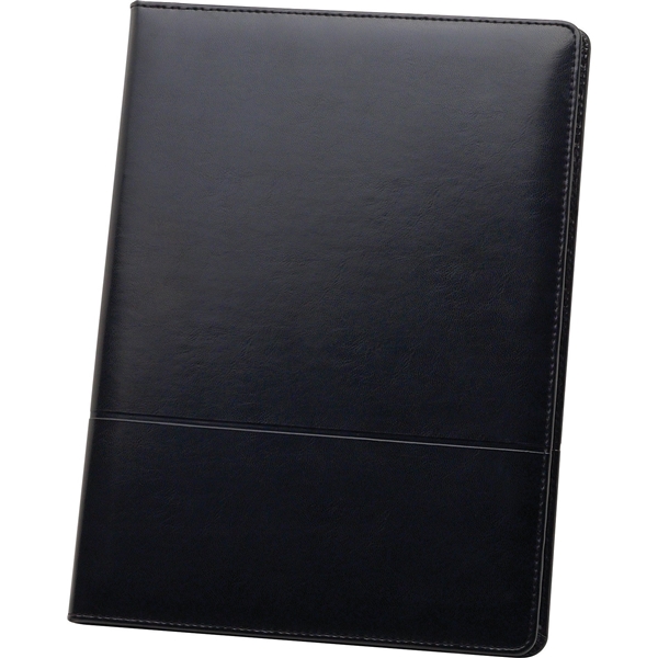 aerial view a black script leatherette associate portfolio, image 4 of 6