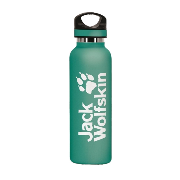 aerial view a seafoam 20 oz basecamp tundra bottle with screw top lid, image 2 of 8