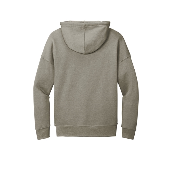 aerial view a heather stone bella+canvas (r) unisex sponge fleece pullover dtm hoodie, image 5 of 5