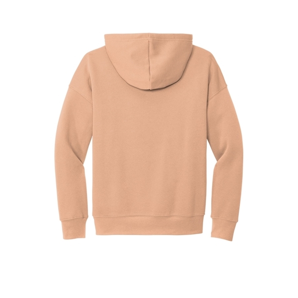 aerial view a peach bella+canvas (r) unisex sponge fleece pullover dtm hoodie, image 5 of 5