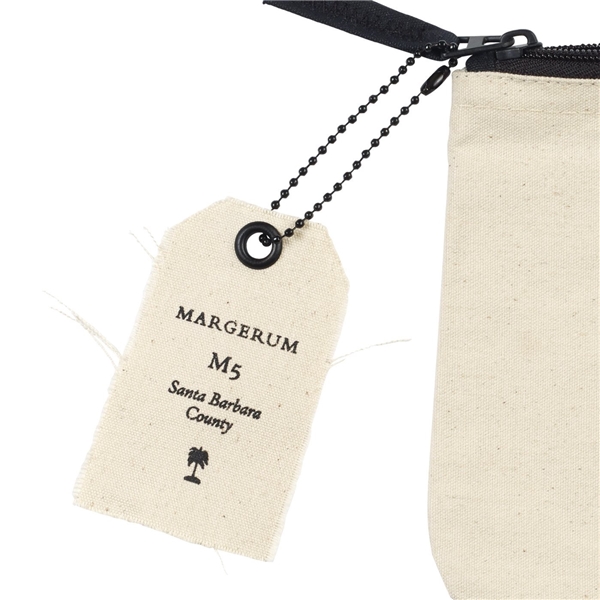 aerial view a natural avery cotton zippered pouch natural, image 8 of 9