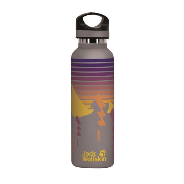 aerial view a graphite 20 oz basecamp tundra bottle with screw top lid, image 5 of 8