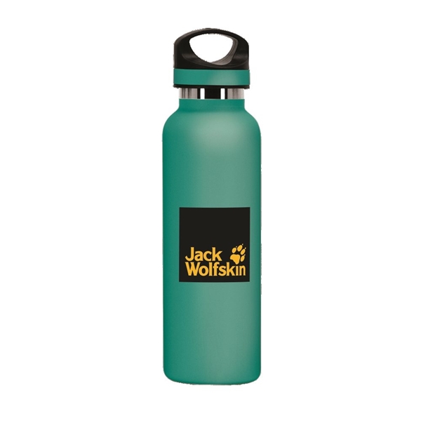aerial view a seafoam 20 oz basecamp tundra bottle with screw top lid, image 5 of 8