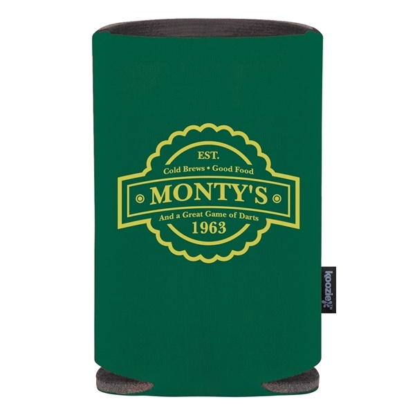 aerial view a hunter green koozie(r) collapsible can cooler, image 2 of 4