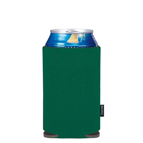 aerial view a hunter green koozie(r) collapsible can cooler, image 4 of 4