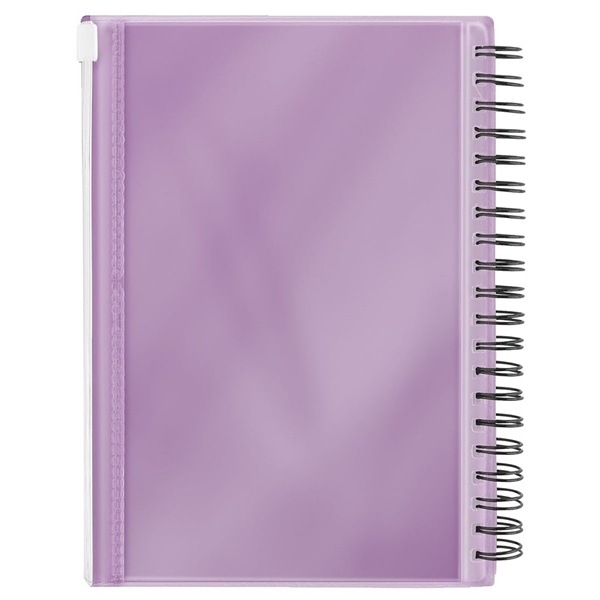 aerial view a violet purple pocket buddy notebook, image 3 of 4