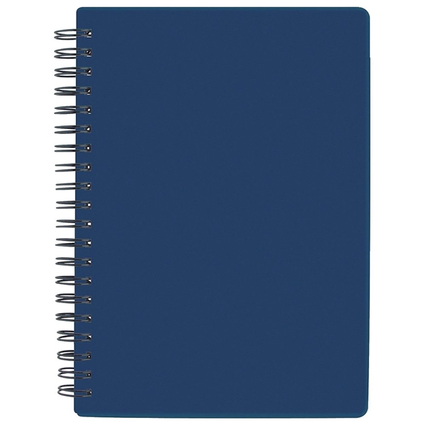 aerial view a navy blue pocket buddy notebook, image 2 of 4