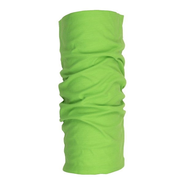 aerial view a lime green the fandana(tm) protective face covering - multi - functional head and neck wear - domestic production, image 3 of 4