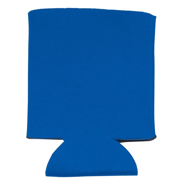 aerial view a reflex blue folding foam can cooler sleeve, image 3 of 4