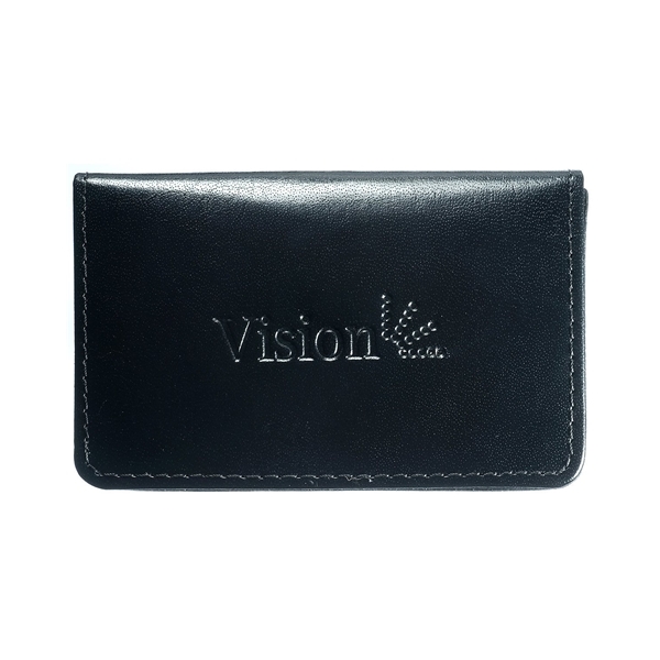 aerial view a black soho(tm) magnetic business card case holder, image 2 of 4