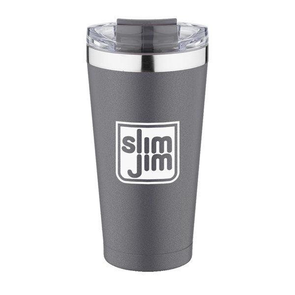 aerial view a graphite 20 oz basecamp mckinley tumbler, image 2 of 7