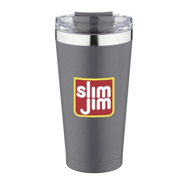 aerial view a graphite 20 oz basecamp mckinley tumbler, image 3 of 7