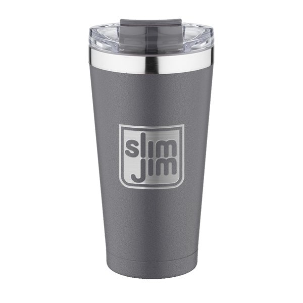 aerial view a graphite 20 oz basecamp mckinley tumbler, image 4 of 7