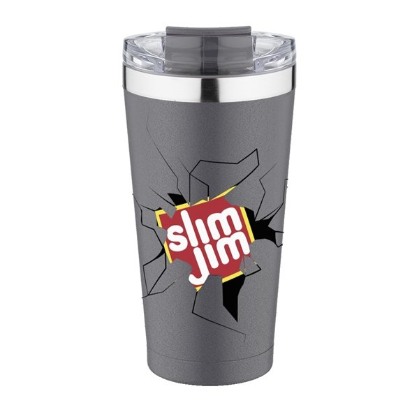 aerial view a graphite 20 oz basecamp mckinley tumbler, image 5 of 7