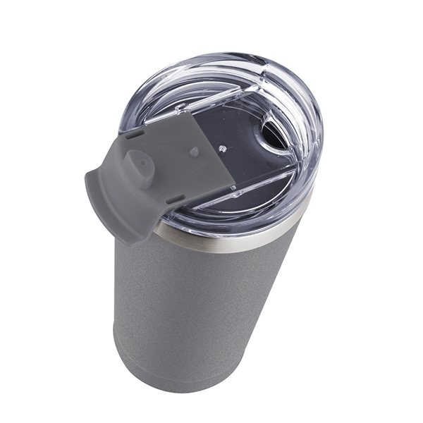 aerial view a graphite 20 oz basecamp mckinley tumbler, image 7 of 7