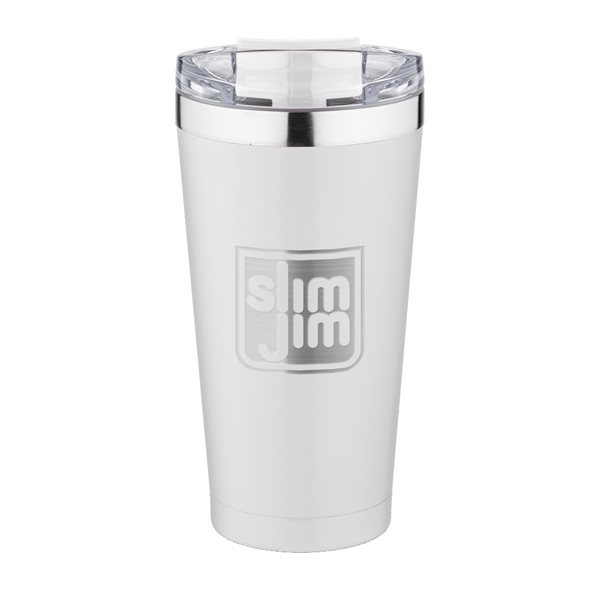 aerial view a white 20 oz basecamp mckinley tumbler, image 3 of 7