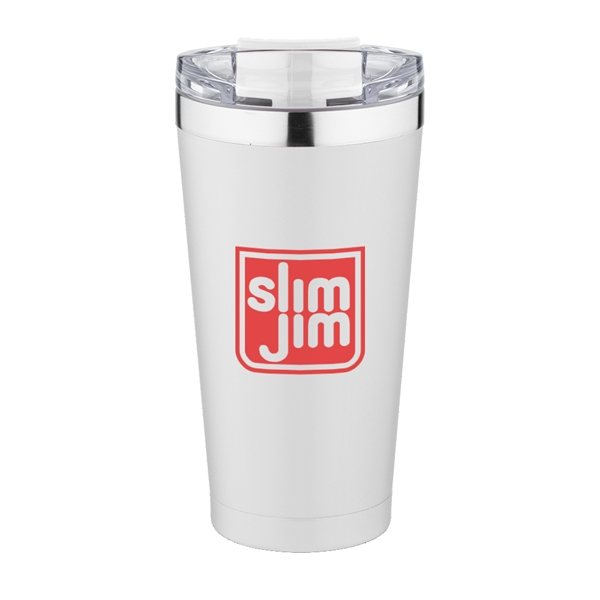 aerial view a white 20 oz basecamp mckinley tumbler, image 4 of 7