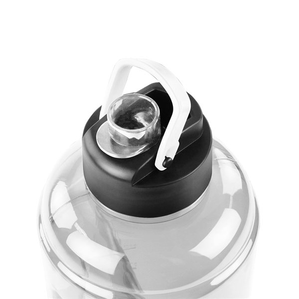 aerial view a clear big bubbas half gallon water jug, image 10 of 10