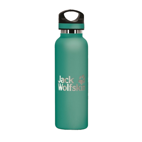 aerial view a seafoam 20 oz basecamp tundra bottle with screw top lid, image 7 of 8