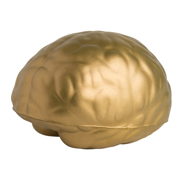 aerial view a gold brain squeezies - stress reliever, image 2 of 4