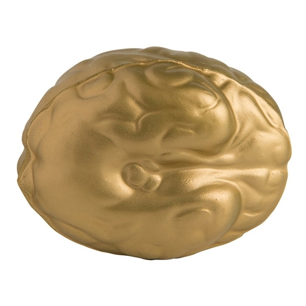 aerial view a gold brain squeezies - stress reliever, image 4 of 4