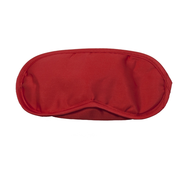 aerial view a red satin sleep eye mask, image 2 of 3