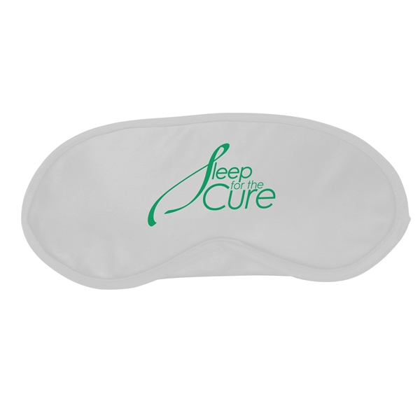aerial view a white satin sleep eye mask, image 2 of 2