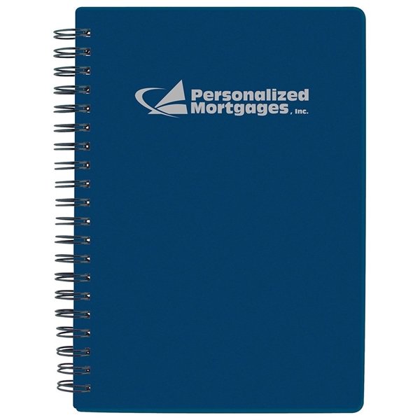 aerial view a navy blue pocket buddy notebook, image 3 of 4