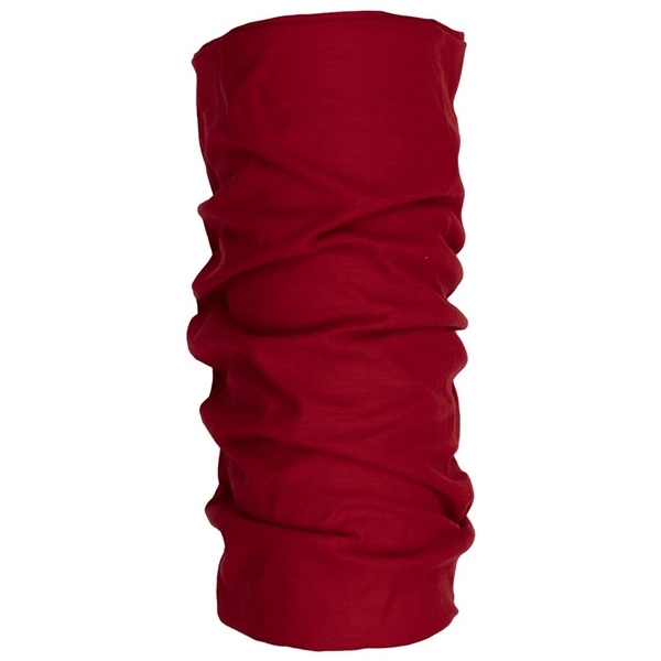 aerial view a red the fandana(tm) protective face covering - multi - functional head and neck wear - domestic production, image 4 of 4