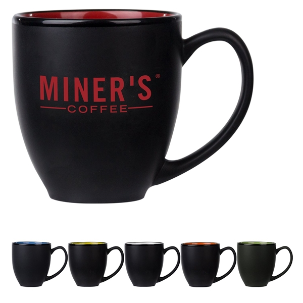 aerial view a group of 14 oz kona joe ceramic mug, image 2 of 2