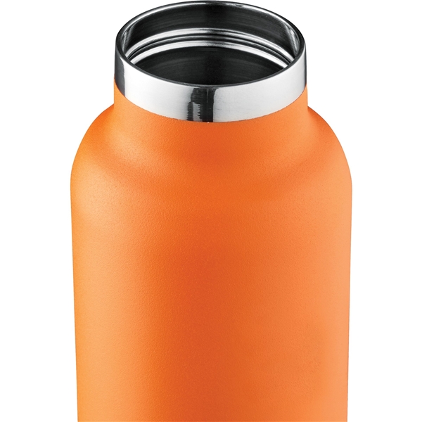 aerial view a orange thor copper vacuum insulated 22oz water bottle, image 5 of 5