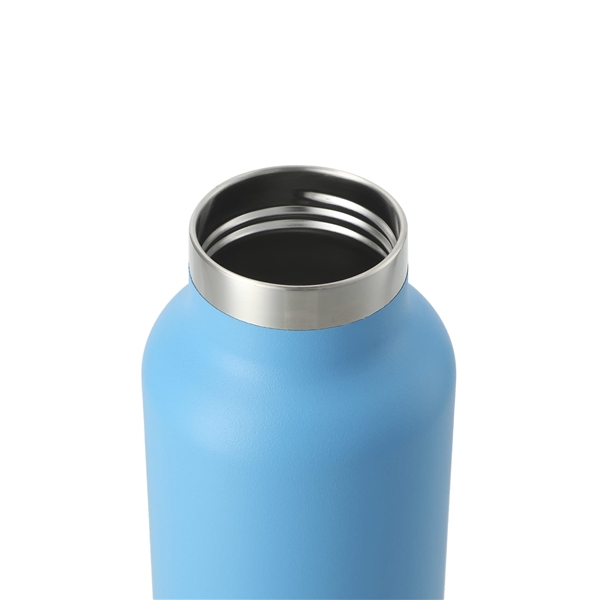 aerial view a process blue thor copper vacuum insulated 22oz water bottle, image 7 of 7