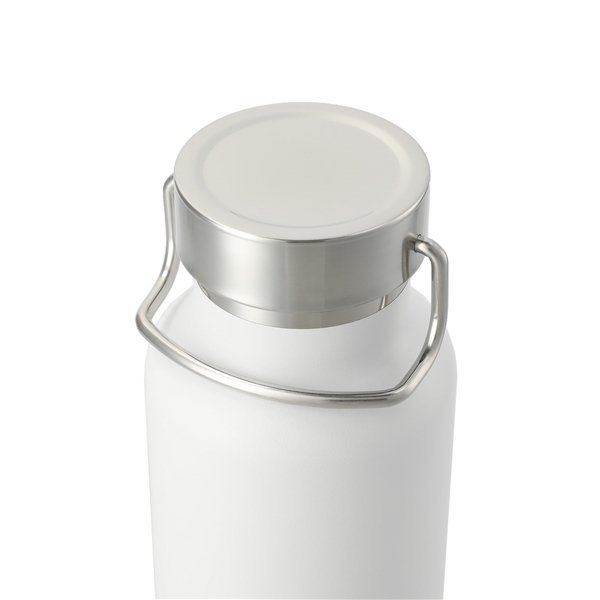 aerial view a white thor copper vacuum insulated 22oz water bottle, image 8 of 9