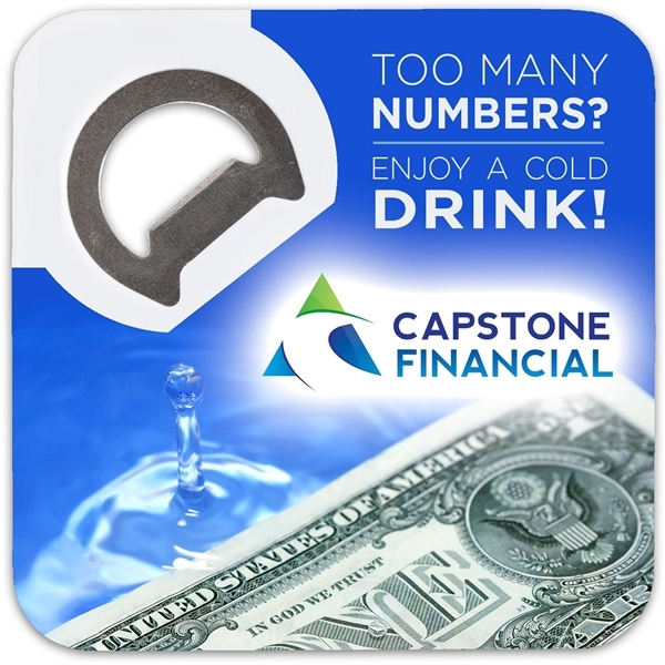 aerial view a group of magnetic bottle opener coaster, image 2 of 6