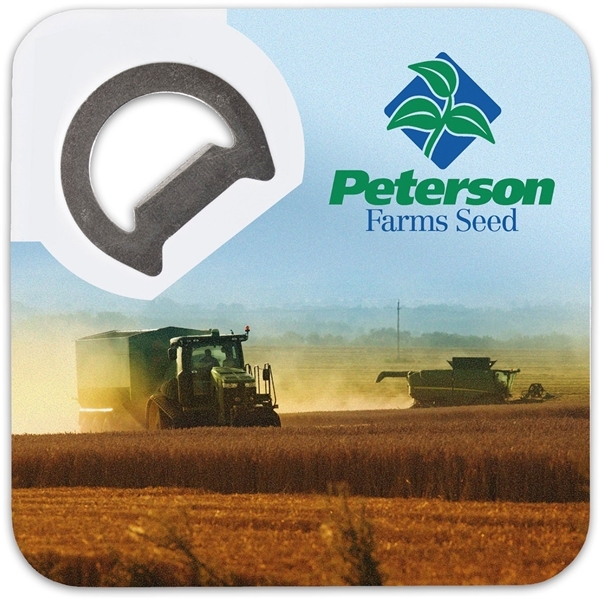 aerial view a group of magnetic bottle opener coaster, image 3 of 6