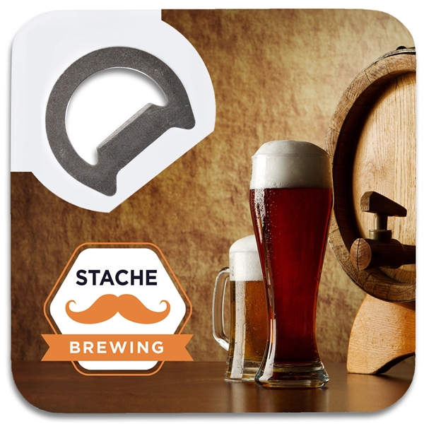 aerial view a group of magnetic bottle opener coaster, image 4 of 6