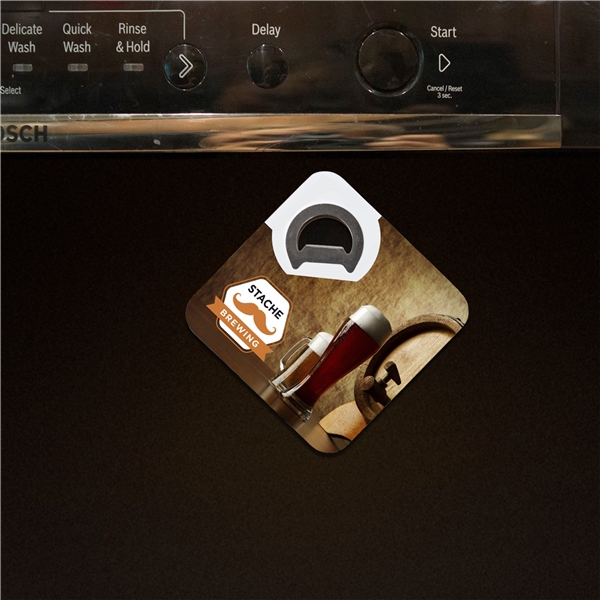 aerial view a group of magnetic bottle opener coaster, image 6 of 6