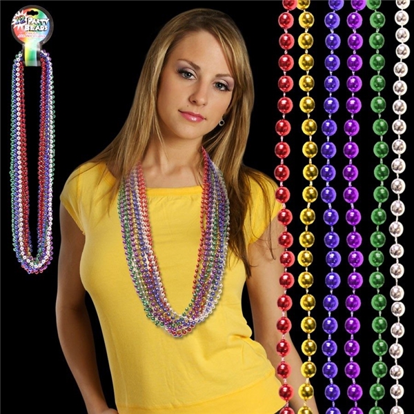 Mardi Gras Bead Necklaces - Assorted Colors