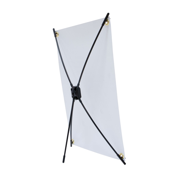 aerial view a white mini x banner display kit, image 5 of 8