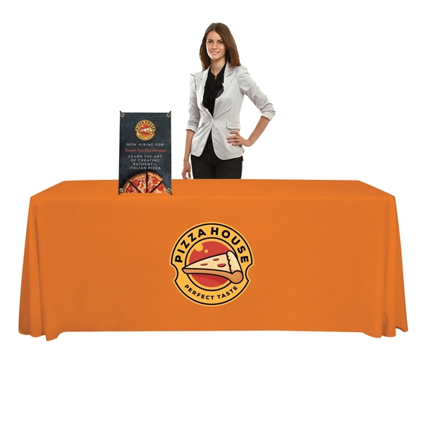 aerial view a white mini x banner display kit, image 8 of 8