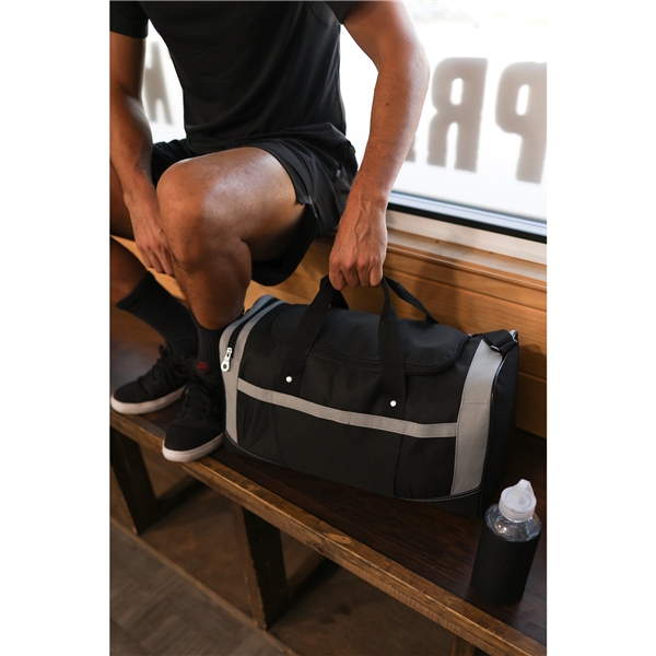 aerial view a group of black 600d polyester flex sport bag, image 4 of 4