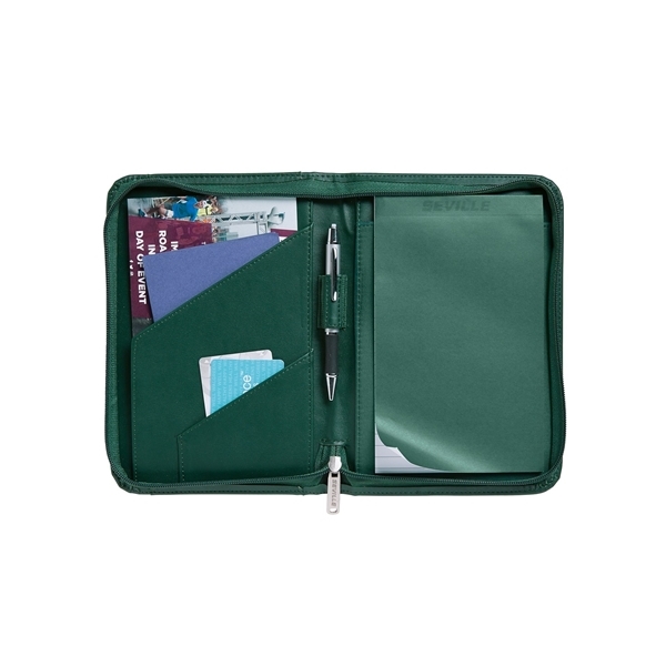 aerial view a green jr. leatherette padfolio, image 3 of 3