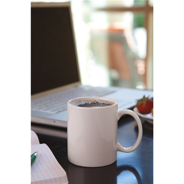 aerial view a group of 11 oz glossy ceramic budget c - handle mug, image 2 of 3