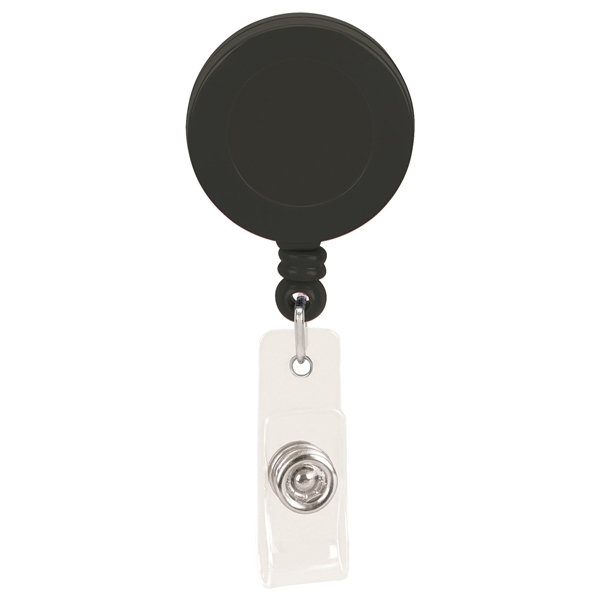 aerial view a black retractable badge holder - alligator clip, image 2 of 2