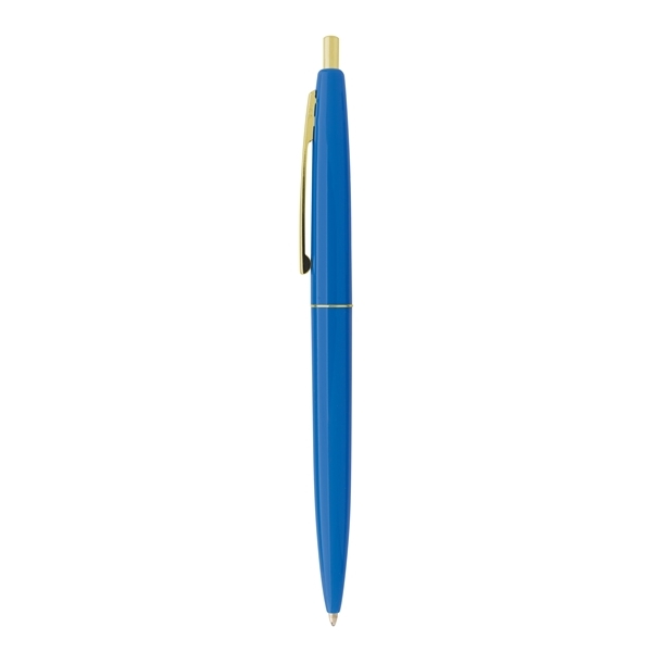 aerial view a blue barrel & blue cap gold trim pens, image 6 of 6